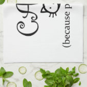 Katzen, weil Menschen sind zum Kotzen Geschirrtuch (Gefaltet)