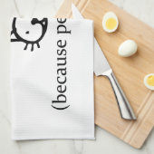 Katzen, weil Menschen sind zum Kotzen Geschirrtuch (Viertel Falte)