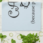 Katzen, weil Menschen sind zum Kotzen Geschirrtuch (Gefaltet)