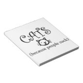 Katzen, weil Menschen sind zum Kotzen Notizblock (angewinkelt)