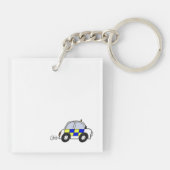 Katzen, Wein und britische Krimdramen Schlüsselanhänger (Rückseite)