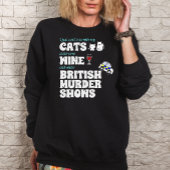 Katzen, Wein und britischer Murder Shows T - Shirt