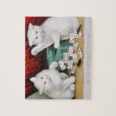 Katzen Weiße Kätzchen spielen Dominoes Currier & I Puzzle (Vertikal)
