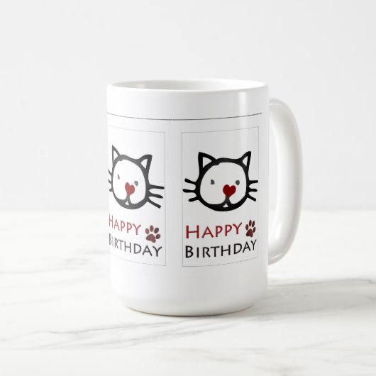 Katzen Weiße Katzen Paws Kaffeetasse (VorderseiteRechts)