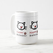 Katzen Weiße Katzen Paws Kaffeetasse (Vorderseite Links)