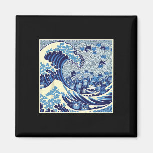 Katzen wellen nach Kamala Funny Cat Lady Magnet