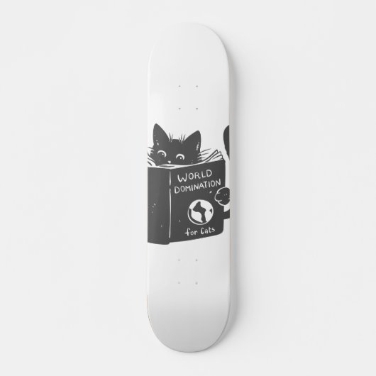 Katzen Weltherrschaft für Katzen - Rücken Farbe Skateboard (Vorne)