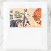 Katzen werden Aufkleber spielen (Tasche)