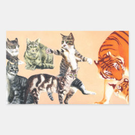 Katzen werden Aufkleber spielen