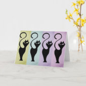 Katzen Whiskykarte Karte (Gelbe Blume)