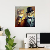 Katzen wie Holmes und Watson Poster (Heimbüro)