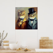 Katzen wie Holmes und Watson Poster (Küche)