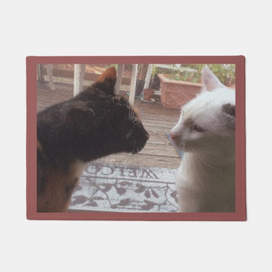 Katzen Willkommen Fußmatte (Vorderseite)