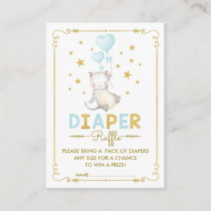 Katzen-Windelraffle-Jungen-Kätzchen-blauer Begleitkarte