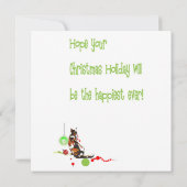 Katzen wollen gerade, um Spaß-Weihnachtskarte zu Dankeskarte (Rückseite)