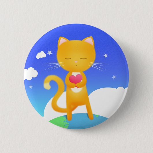 Katzen wollen Weltfrieden - Button-Abzeichen Button (Vorderseite)