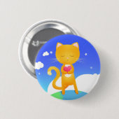 Katzen wollen Weltfrieden - Button-Abzeichen Button (Vorne & Hinten)