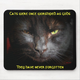 Katzen wurden verehrt, sie vergessen nicht mousepad