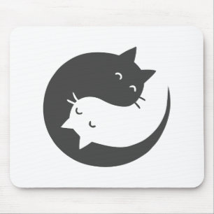 Katzen Yin und Yang mandala - Wählen Sie Hintergr Mousepad