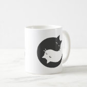 Katzen Yin und Yang mandala - Wählen Sie Hintergru Kaffeetasse (VorderseiteRechts)