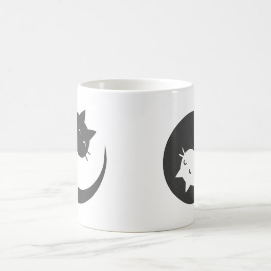 Katzen Yin und Yang mandala - Wählen Sie Hintergru Kaffeetasse (Mittel)