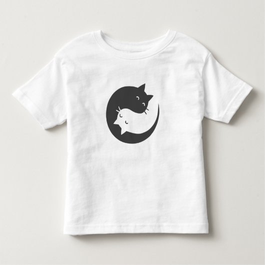 Katzen Yin und Yang mandala - Wählen Sie Hintergru Kleinkind T-shirt (Vorderseite)