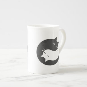 Katzen Yin und Yang mandala - Wählen Sie Hintergru Porzellantasse
