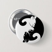 Katzen yin Yang Button (Vorne & Hinten)