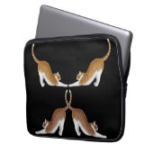 Katzen-Yoga-Elektronik-Tasche Laptopschutzhülle (Vorderseite Links)