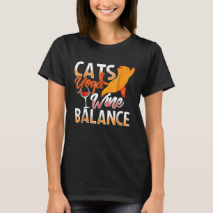 Katzen Yoga Gleichgewicht lustige Frauen Männer T- T-Shirt