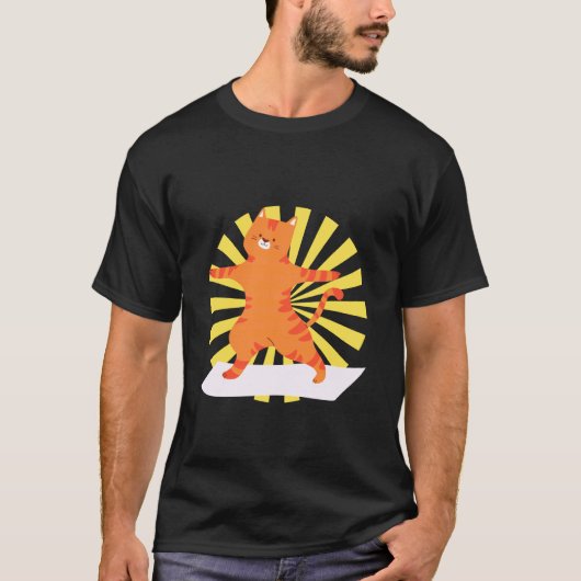 Katzen-Yoga-Kitty T-Shirt (Vorderseite)