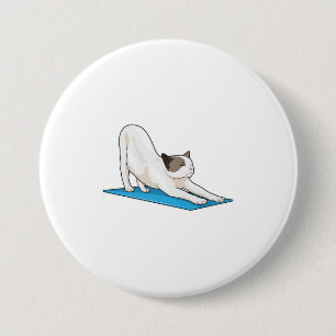 Katzen Yoga Meditation Fitness Button
