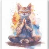 Katzen-Yoga-Meister Aufkleber (Vorderseite)