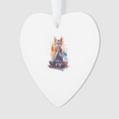 Katzen-Yoga-Meister Ornament (Vorderseite)