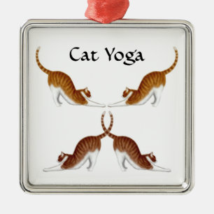 Katzen-Yoga-Pose-Verzierung Ornament Aus Metall