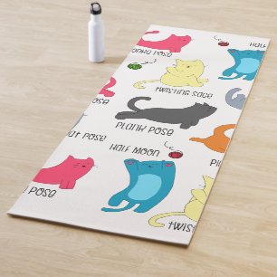 Katzen Yoga-Posen   Lustige Yoga-Matte Yogamatte