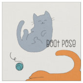 Katzen-Yoga-Stoff Stoff (Nahaufnahme)