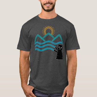 Katzen zeichnend Landschaft T-Shirt