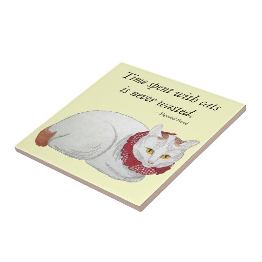 Katzen-Zeit-Geschenk-Fliese Fliese (Seite)