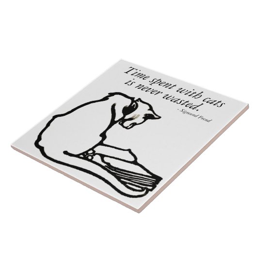 Katzen-Zeit-Zitat Fliese (Seite)