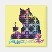 Katzen, Zittern und Kaffee Magnet (Vorne)