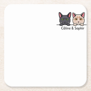 Katzen zu Hause Rechteckiger Pappuntersetzer