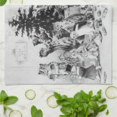 Katzen zu Weihnachten Louis Wain Geschirrtuch (Gefaltet)