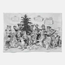 Katzen zu Weihnachten Louis Wain