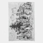 Katzen zu Weihnachten Louis Wain Geschirrtuch (Vertikal)