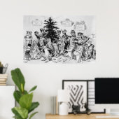 Katzen zu Weihnachten Louis Wain Poster (Heimbüro)