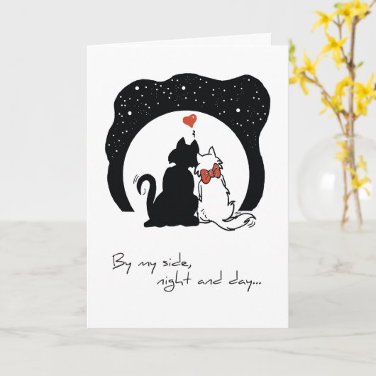 Katzen zum 25. karte (Gelbe Blume)