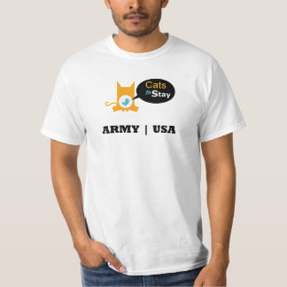 Katzen, zum der Armee USA zu bleibe T-Shirt