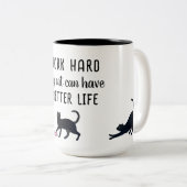 Katzen Zwei-Tone-Kaffee-Tasse Zweifarbige Tasse (VorderseiteRechts)