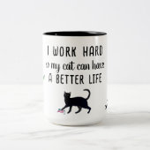 Katzen Zwei-Tone-Kaffee-Tasse Zweifarbige Tasse (Mittel)